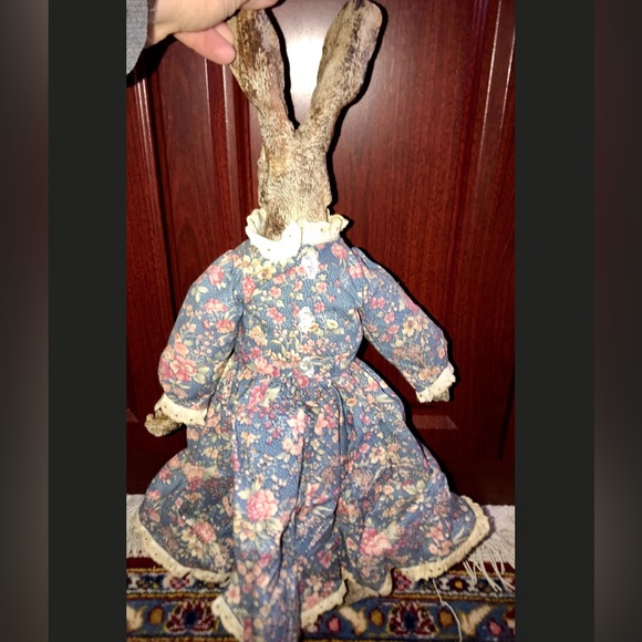 1989 Vintage Cape Cod Artisan Hand Made Baroque Rabbit Head Baby Doll - Picture 8 of 10